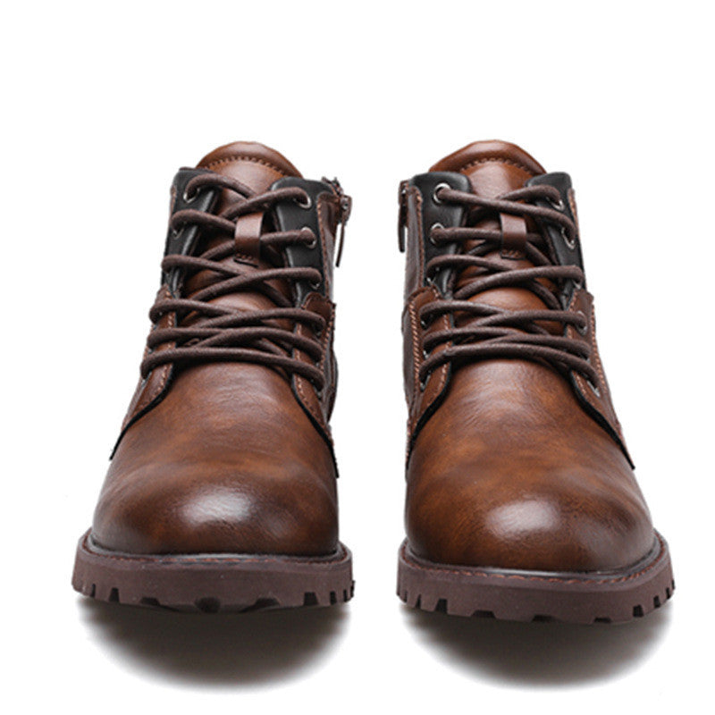 Brown martin boots for men 