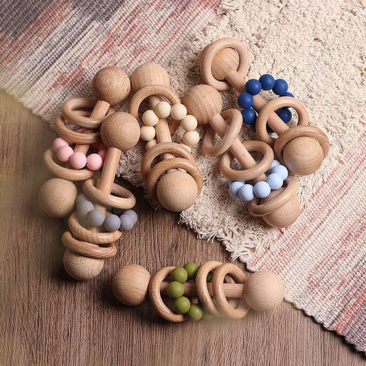 wooden teething ring toy