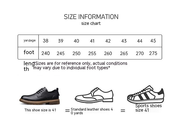 shoes chart