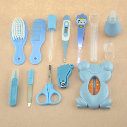 Roadfisher Newborn Baby Care Kits Nose Cleaner Feeder Earpick Tools Grooming Bag Set Nail Clipper Tooth Hair Brush Comb Scissor - Merchantsy 