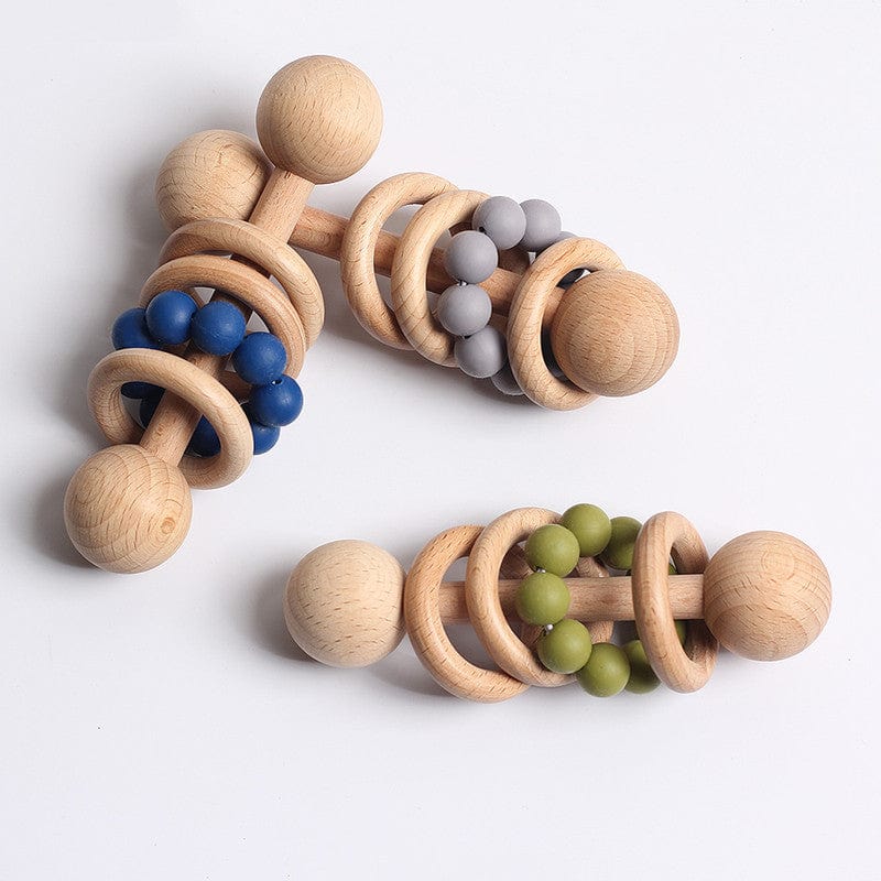 wooden teething ring toy for babies
