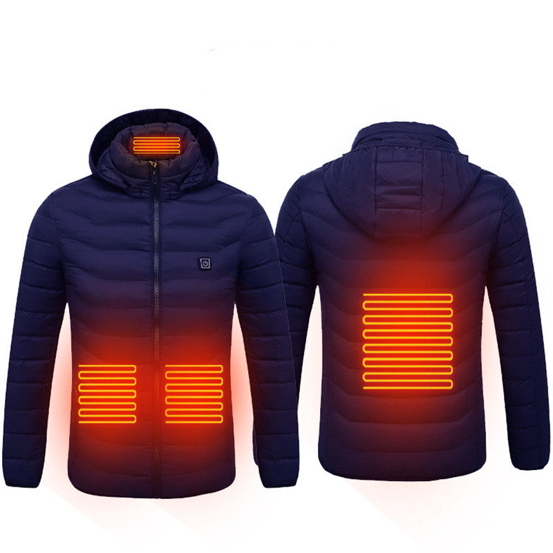 New Heated Jacket Coat USB Electric Jacket Cotton Coat Heater Thermal Clothing Heating Vest Men's Clothes Winter - Merchantsy 