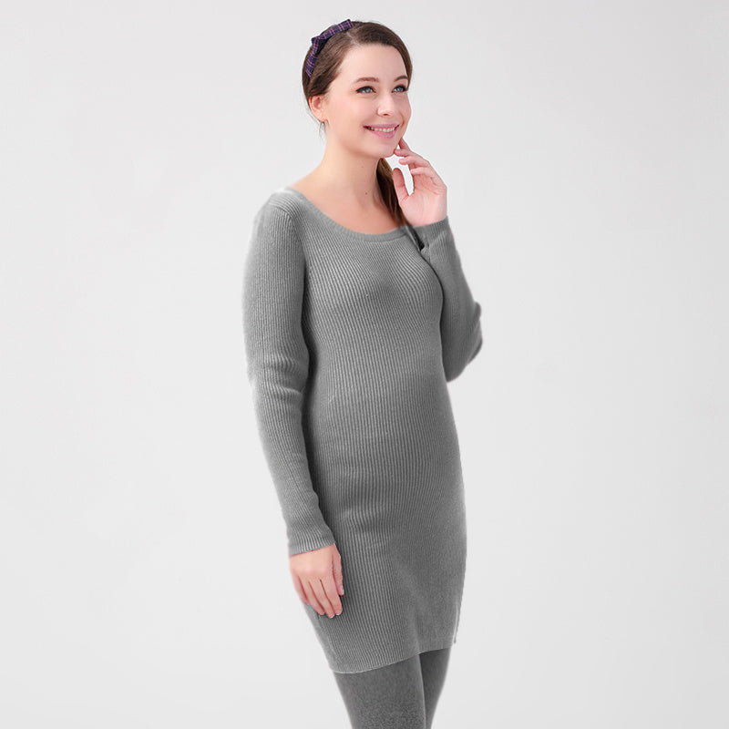 Grey Knitted Dress for women