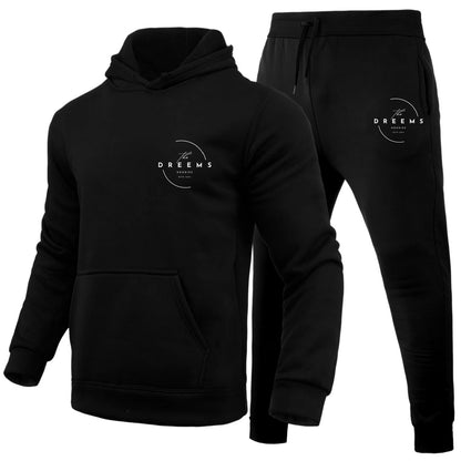Men's Casual Printed Hoodie And Pants Two-piece Set - Merchantsy 
