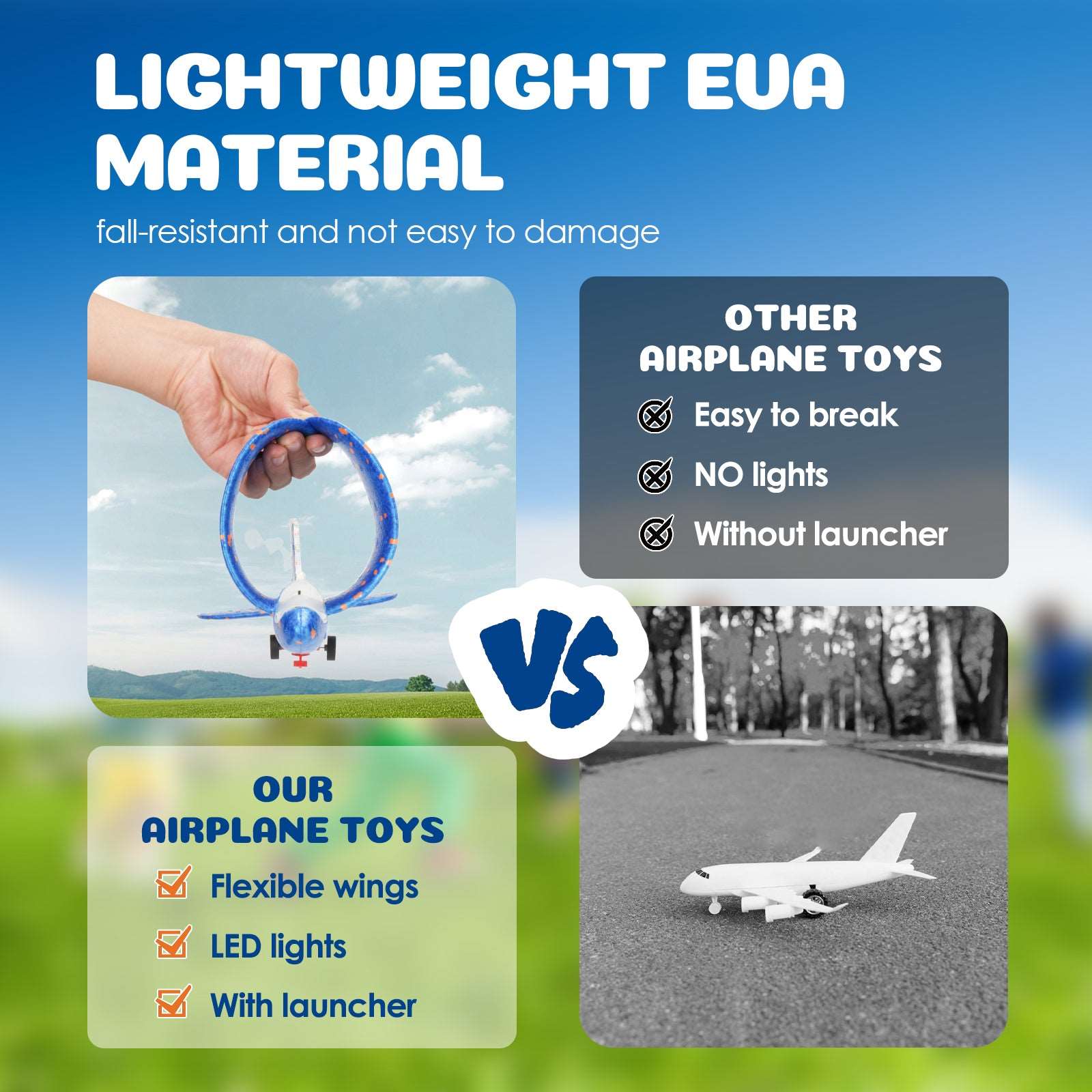 2 Pack Airplane Toys with Launcher.